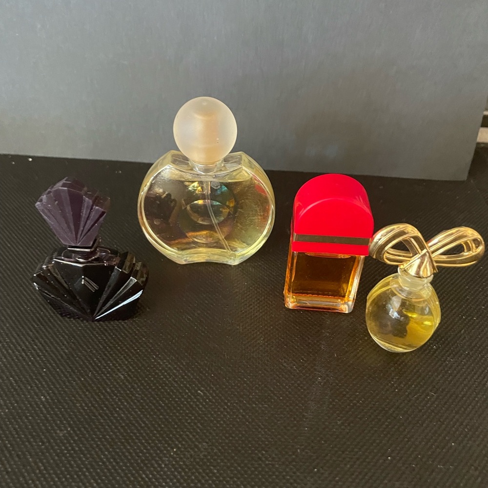 4 Vintage Elizabeth Taylor miniature Perfume Bottles White diamond Passion more
